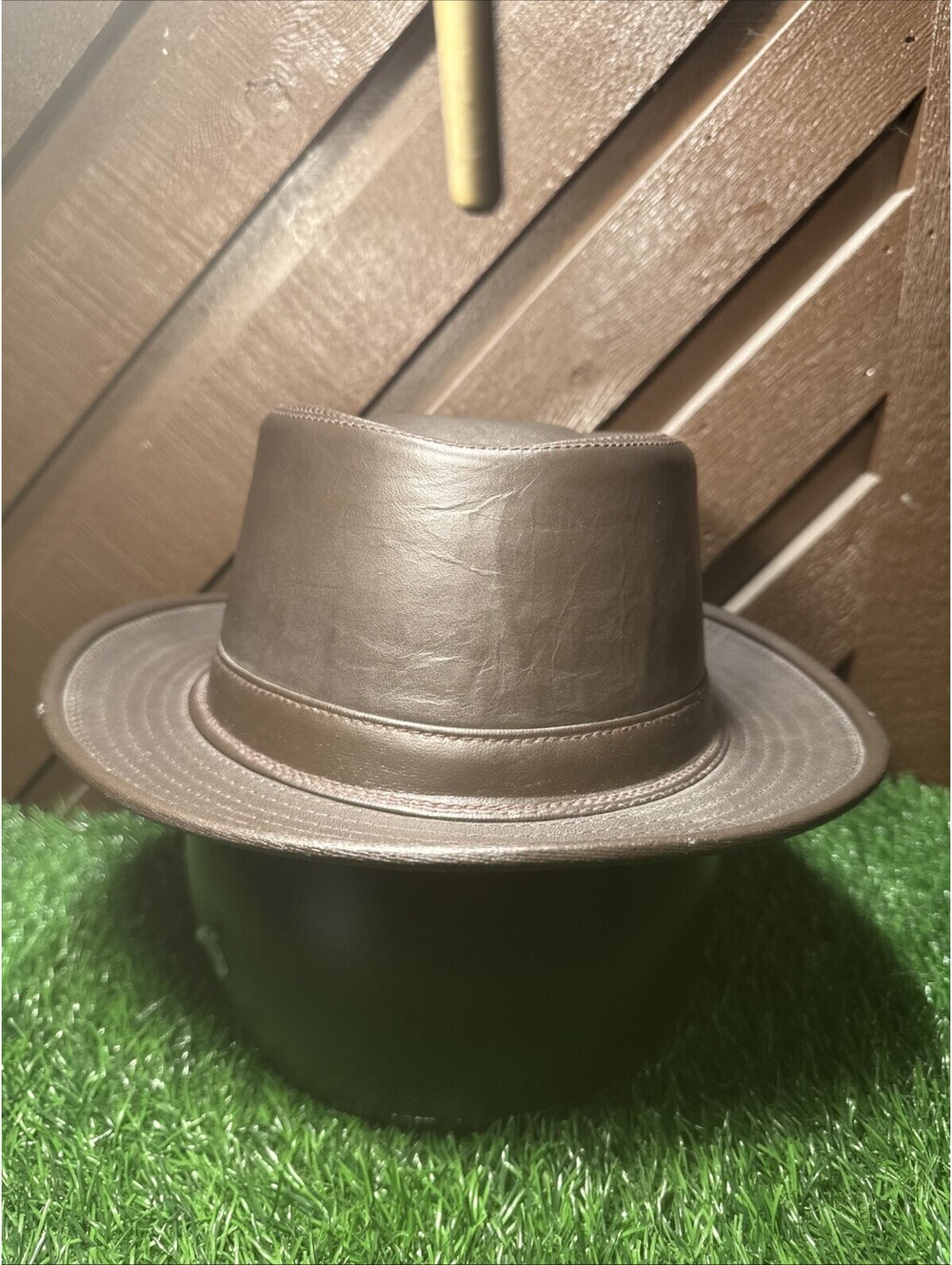 leather fedora by henschel hat company Size XL